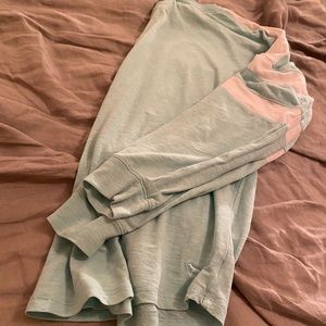 Cyan Blue Long Sleeve Tee